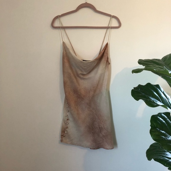 NEW ✨ Lioness Urban Outfitters Don't Be Jealous Slip Dress Python Small - Picture 5 of 11